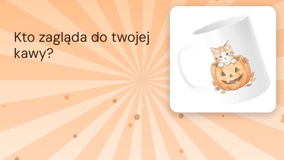 Kubek Pumpkin Peek Kitten